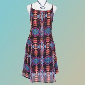 Black Dress Summer Dress Multicolor Spaghetti Strap Dress.........726